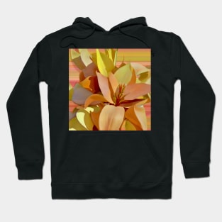 Tan Lily on Stripes Hoodie